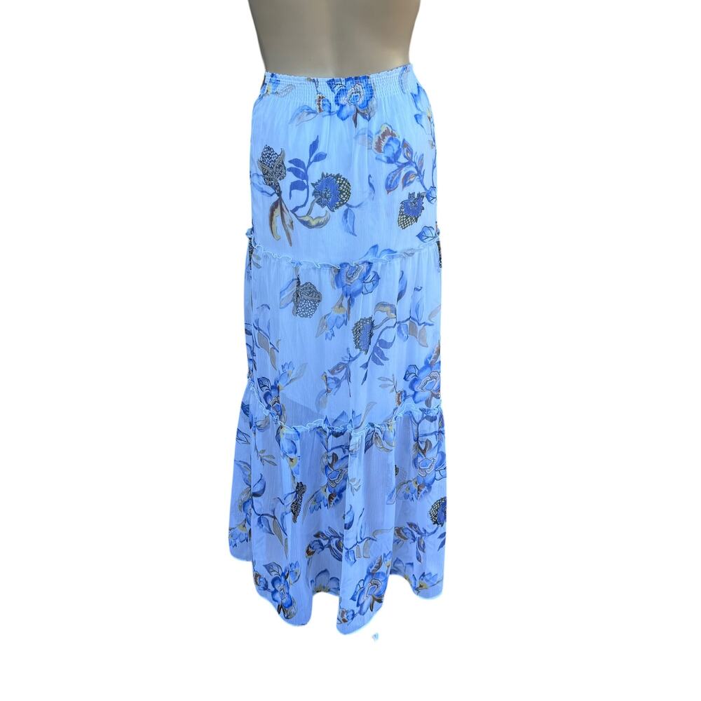 WHBM Floral 2 Pc Off Shoulder Maxi Skirt Set M - Picture 12 of 16